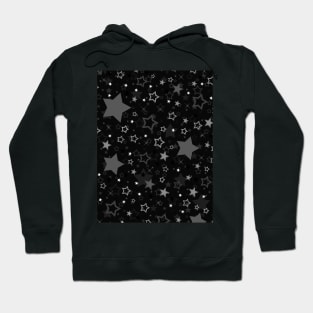 star night black abstract random pattern Hoodie